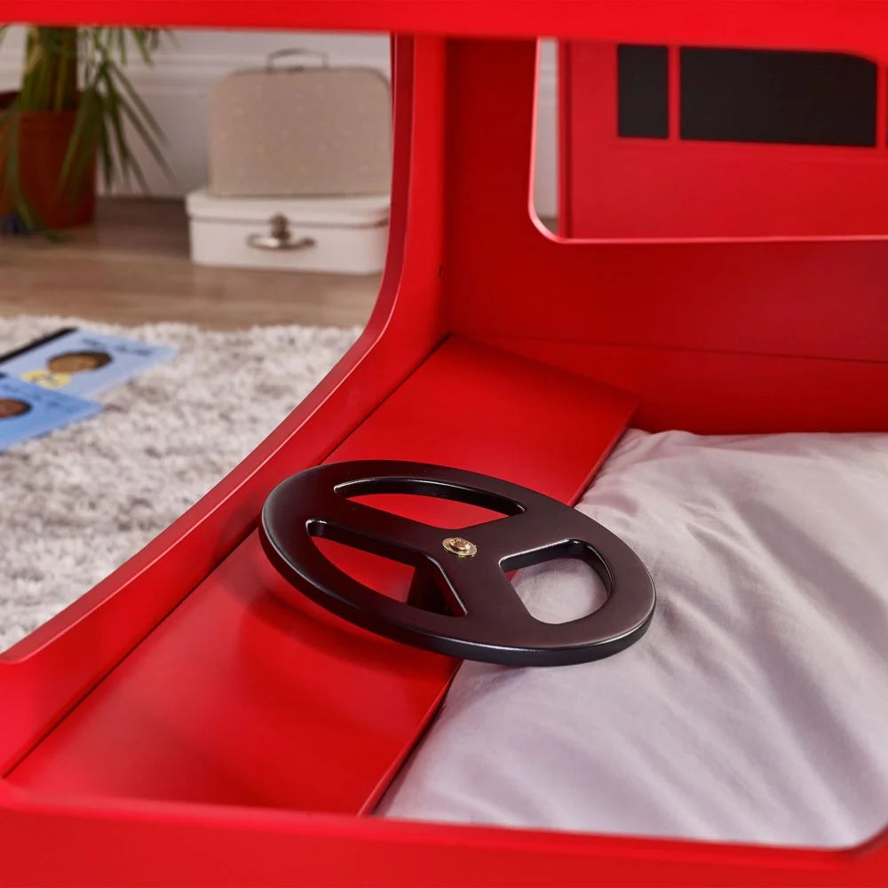 Bond Street London Bus Wooden Bunk Bed - Red