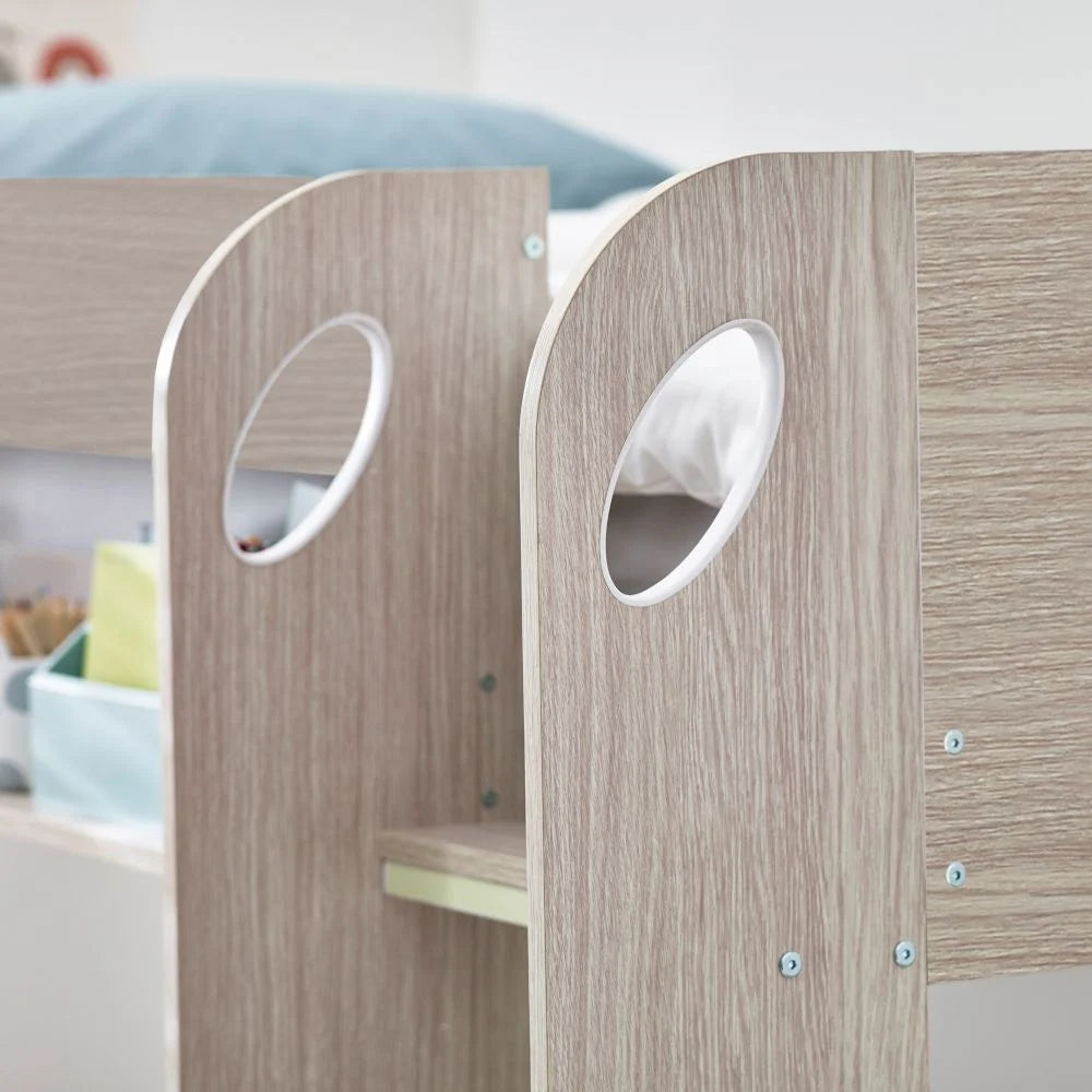 Mars 3ft Single Bunk & Underbed - Grey Oak