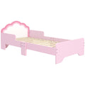 Low Kids Bed Frame with Pink Cloud Headboard