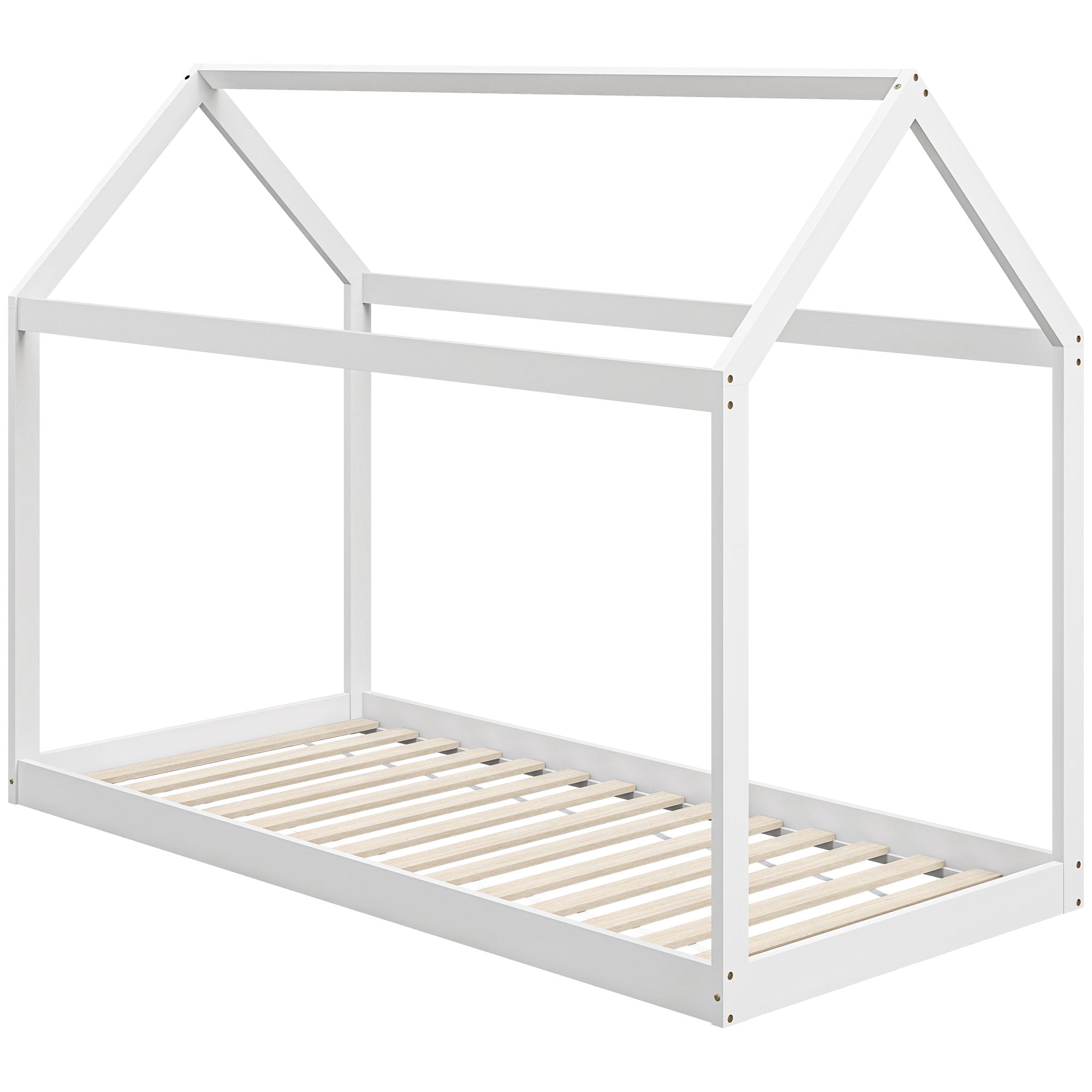 Olivia White Montessori House Frame Bed