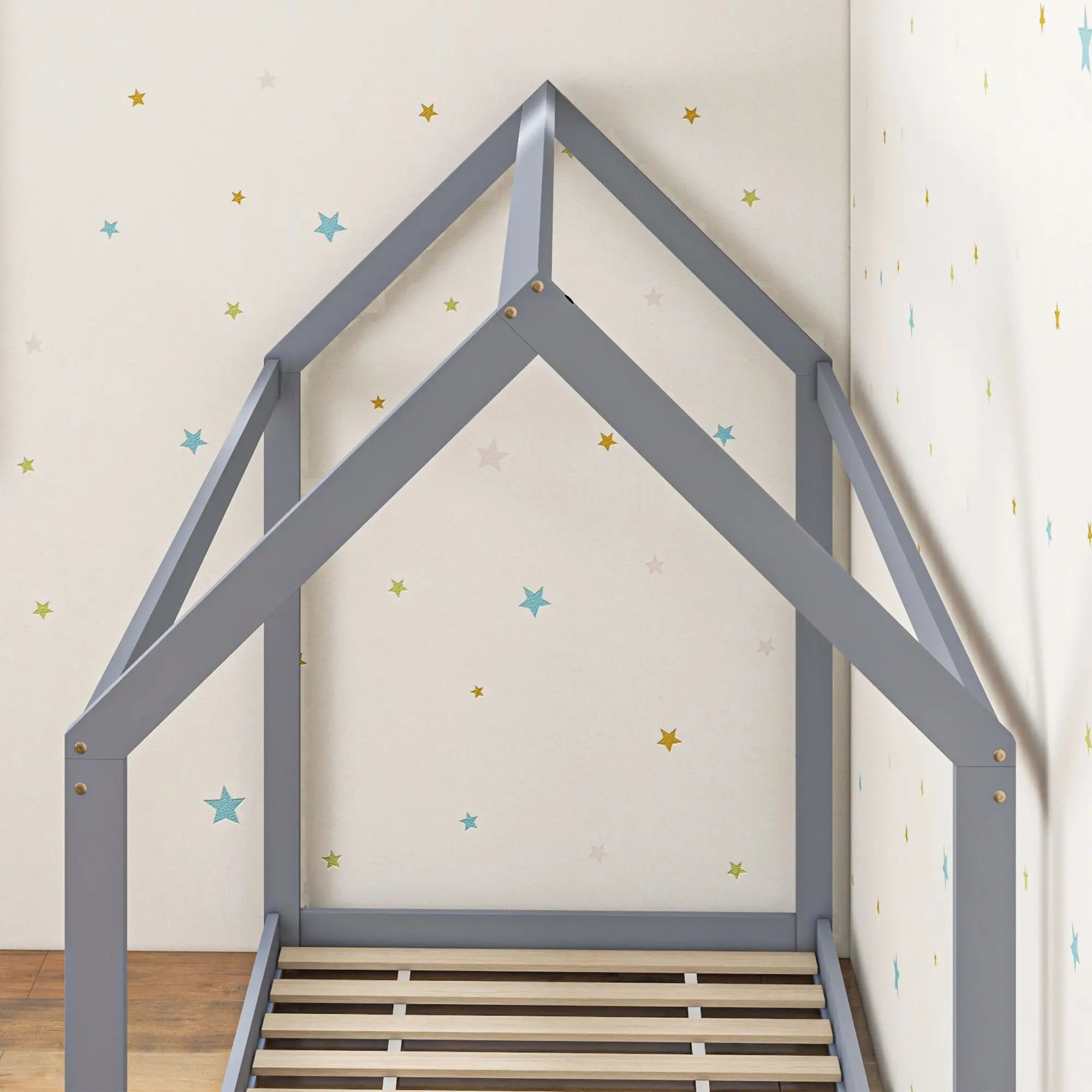Olivia Grey Montessori House Frame Bed