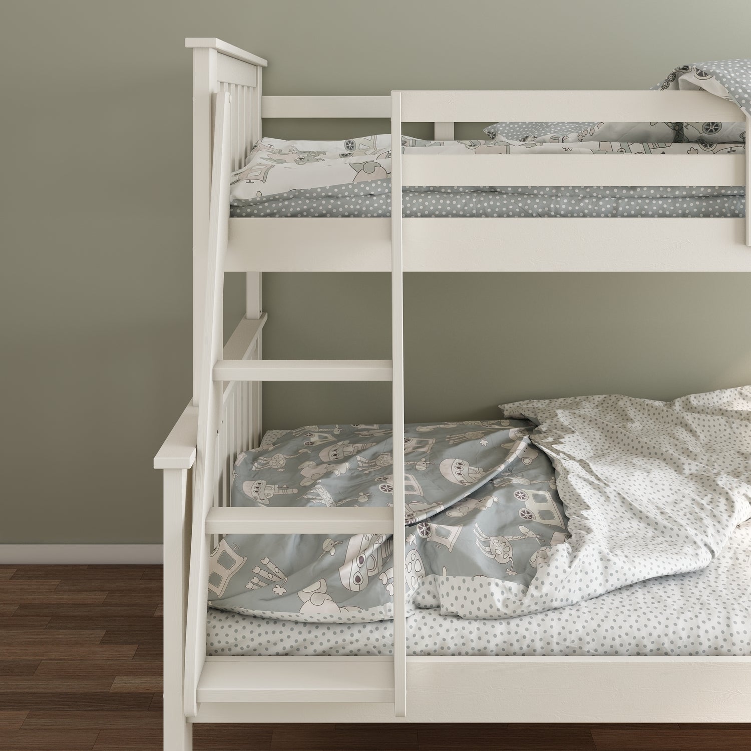 Carra White Triple Sleeper Bunk Bed