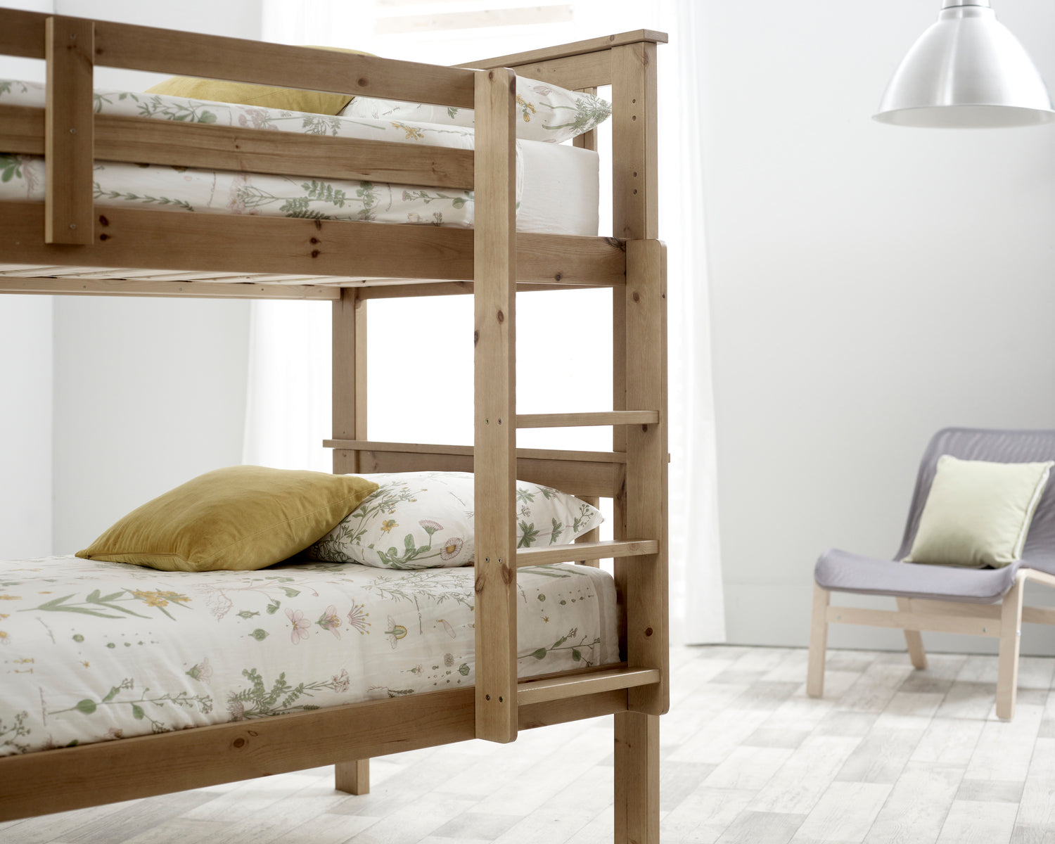 Pine Wooden Bunk Bed - 3ft Single | Carra