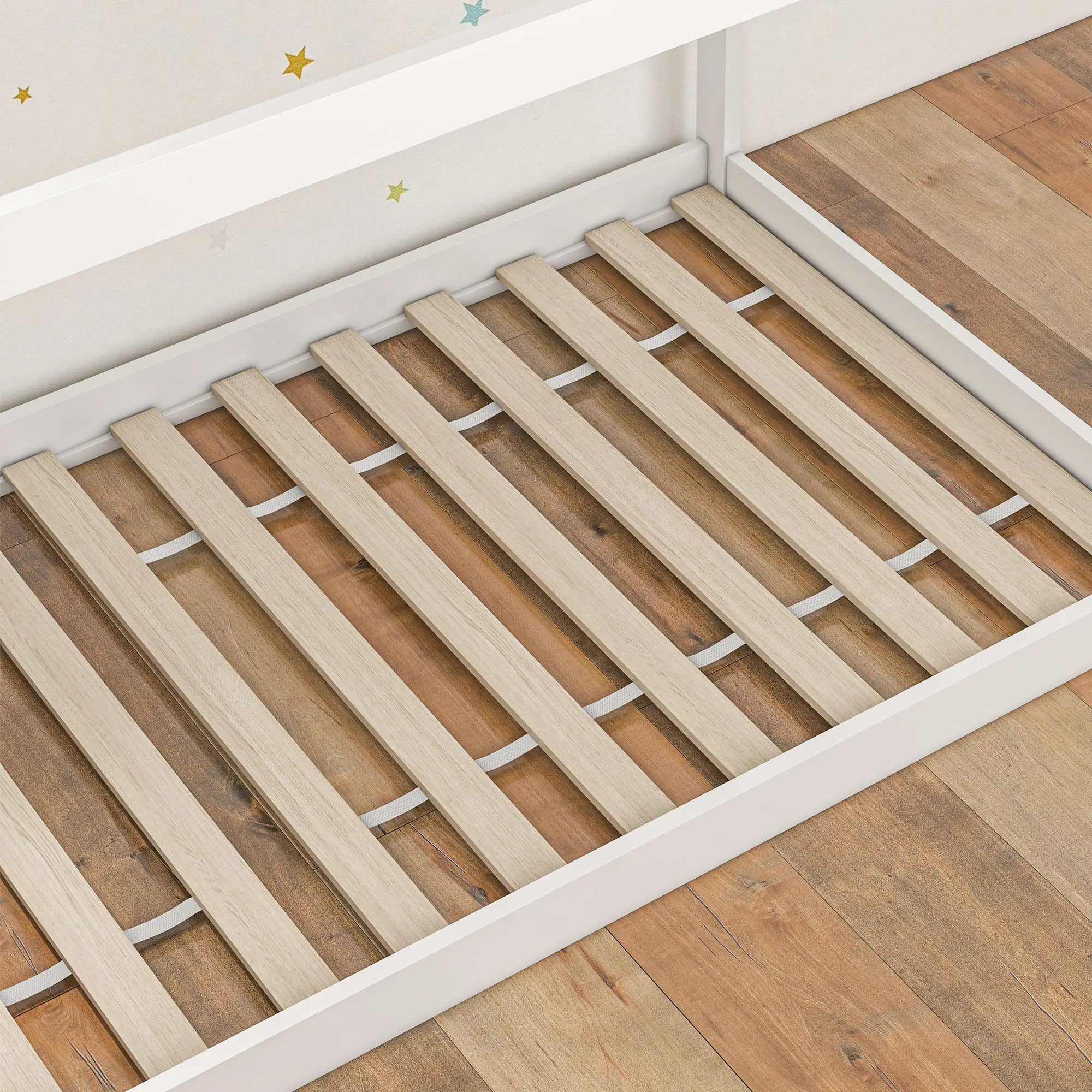 Olivia White Montessori House Frame Bed