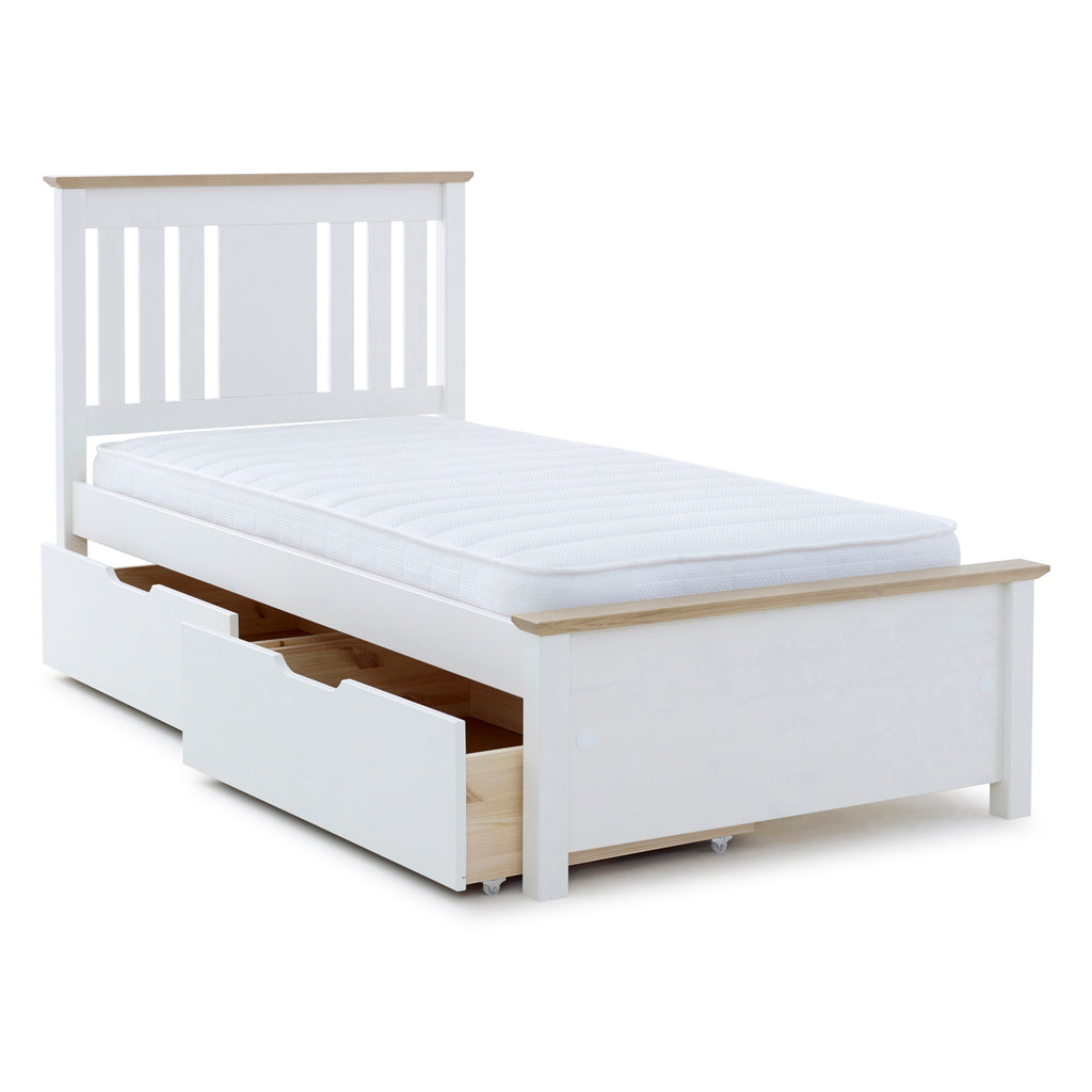 Chester White Single Wooden Bed