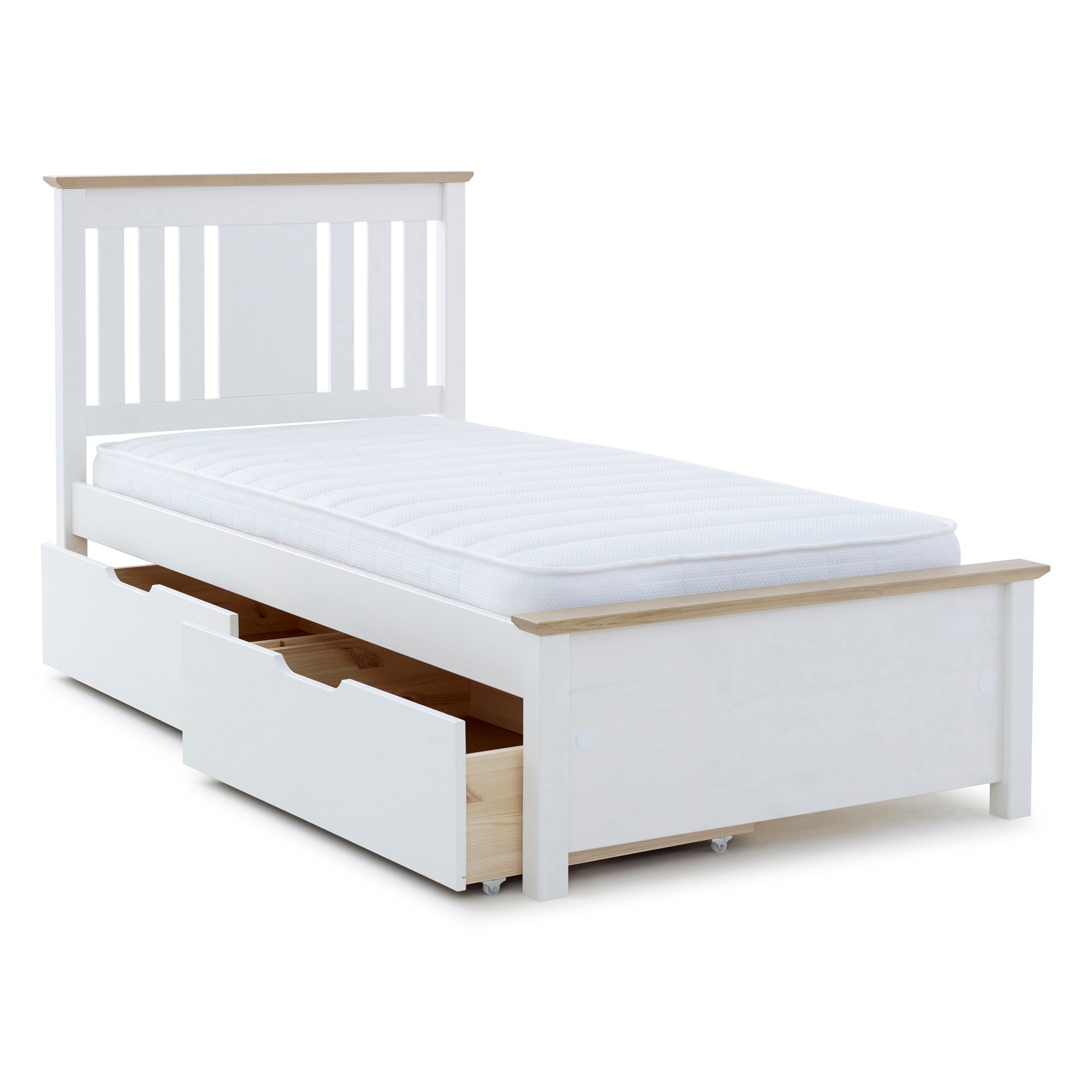 Chester White Single Wooden Bed