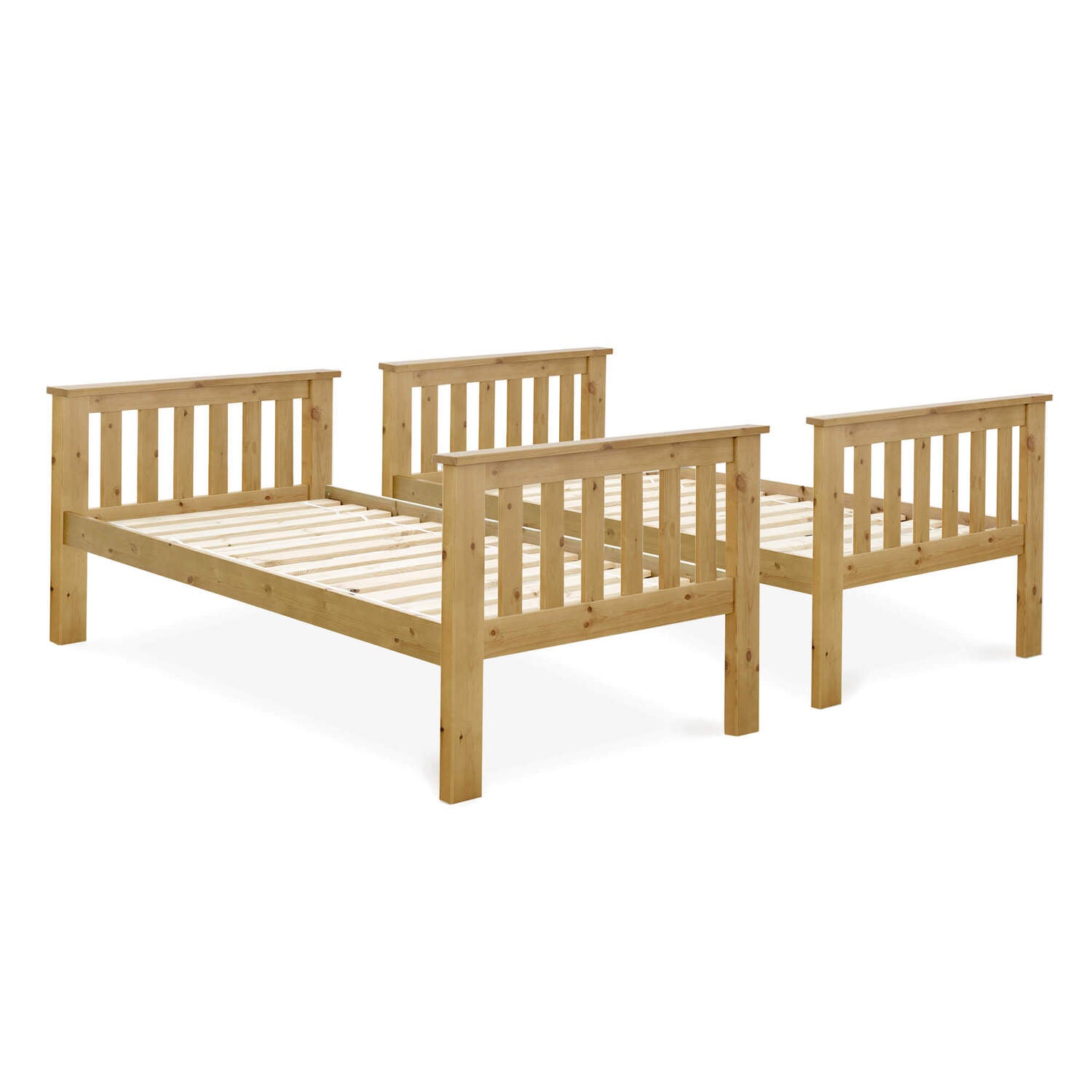 Pine Wooden Bunk Bed - 3ft Single | Carra