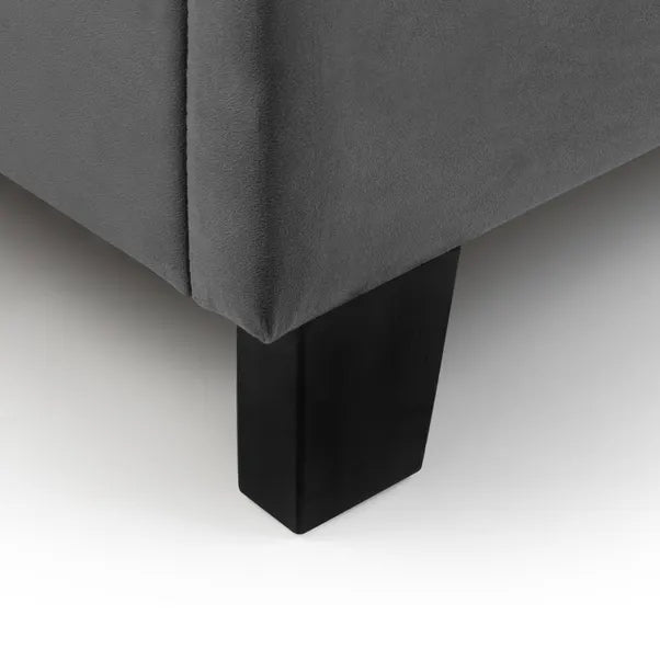 Chelsea 3ft Single Velvet Bed Frame – Grey
