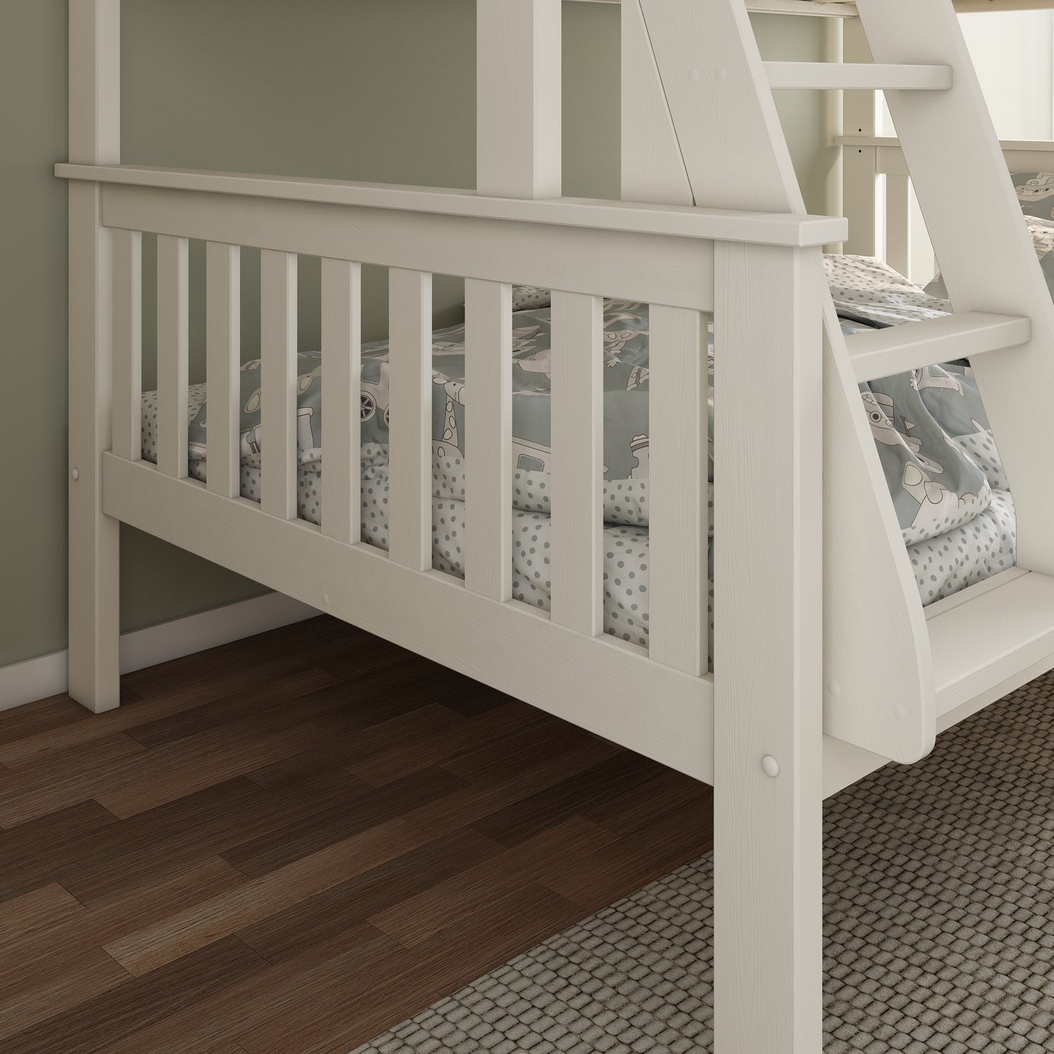 Carra White Triple Sleeper Bunk Bed
