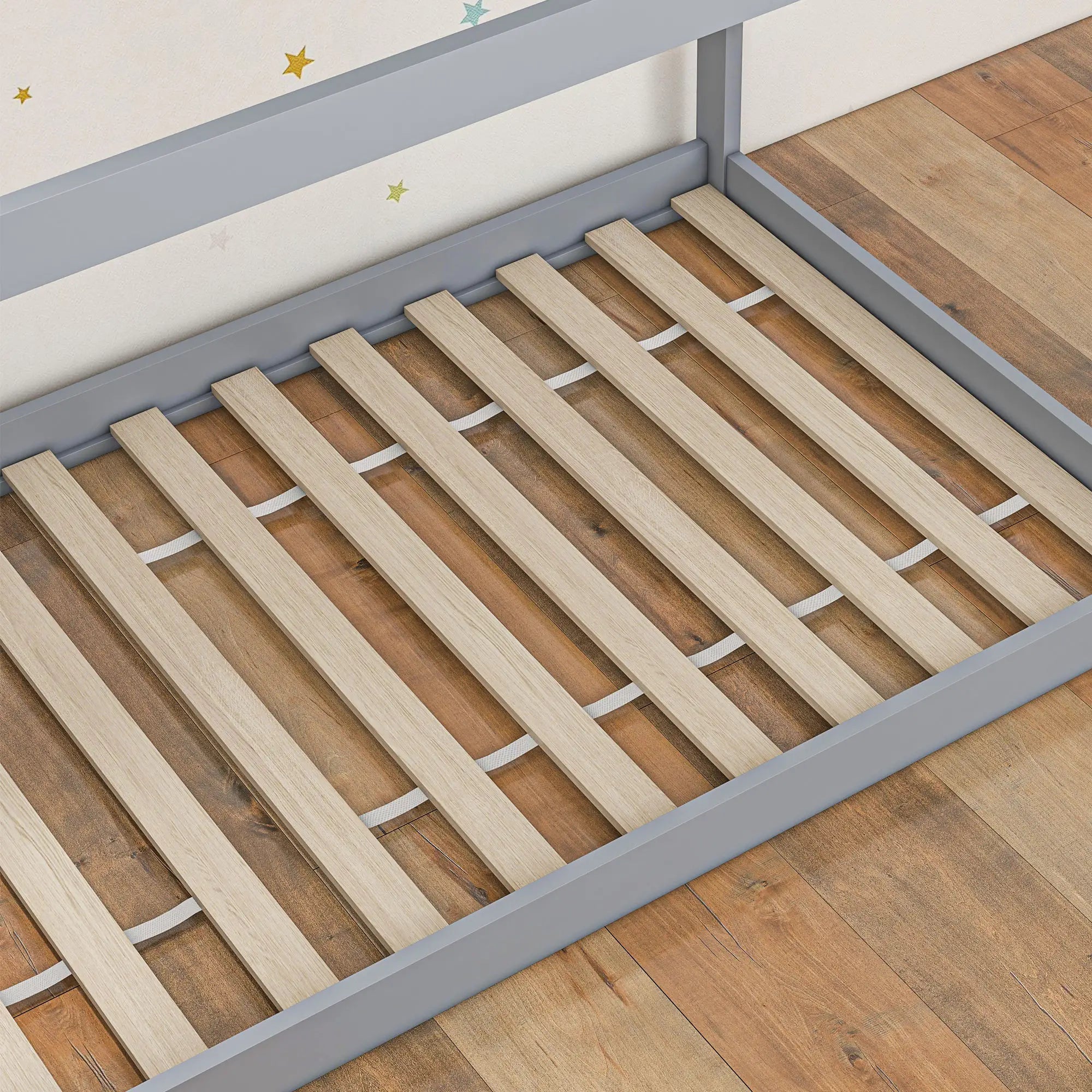 Olivia Grey Montessori House Frame Bed