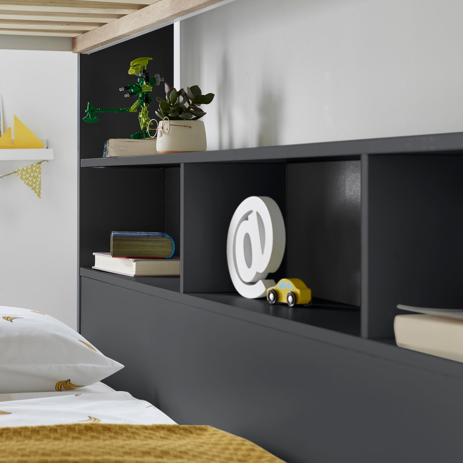 Grey Storage Bunk Bed - 3ft Single | Oliver