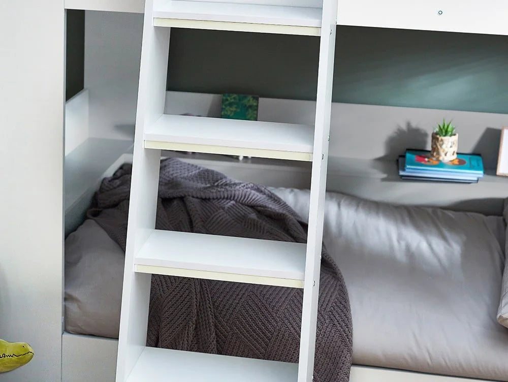 Archer 90cm Wooden Bunk Bed – White