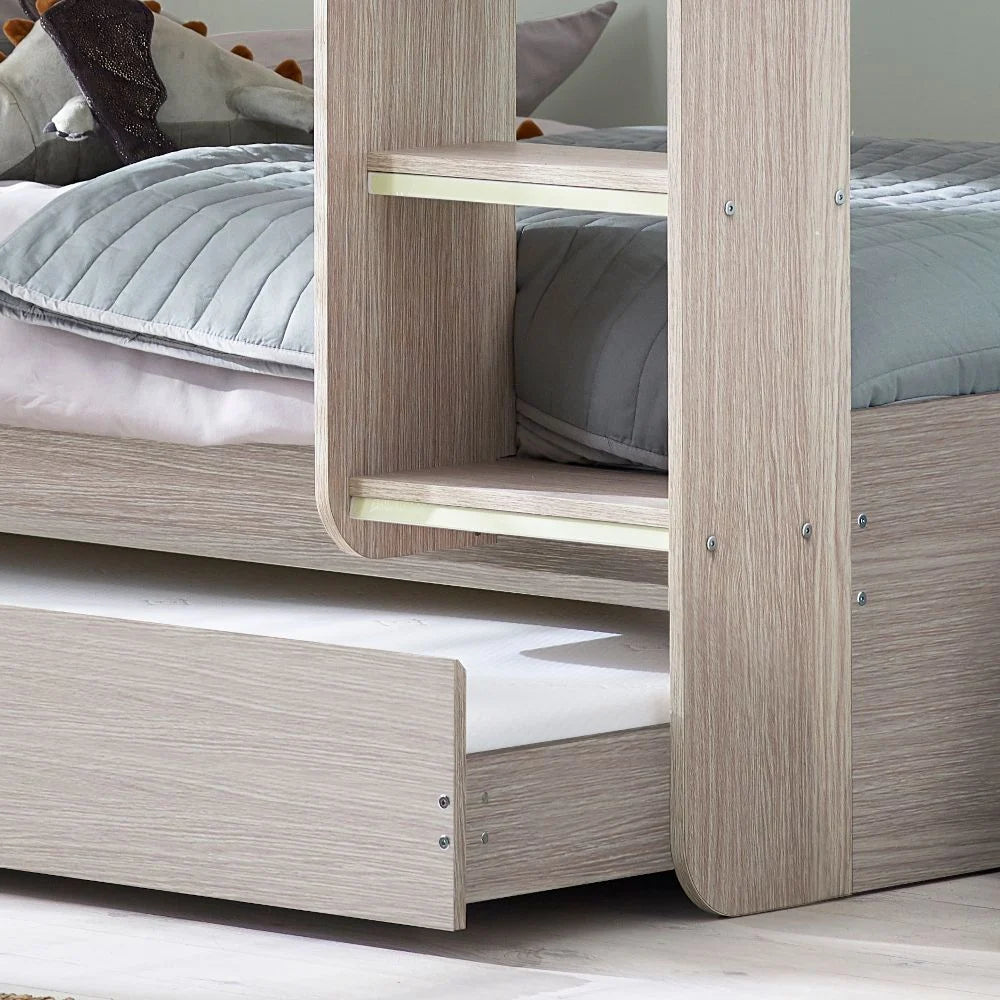 Mars 3ft Single Bunk & Underbed - Grey Oak