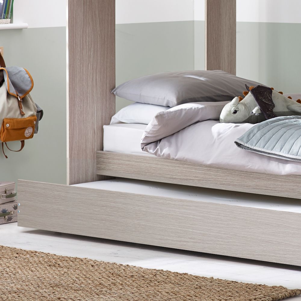 Mars 3ft Single Bunk & Underbed - Grey Oak