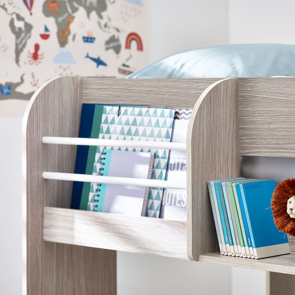 Mars 3ft Single Bunk & Underbed - Grey Oak