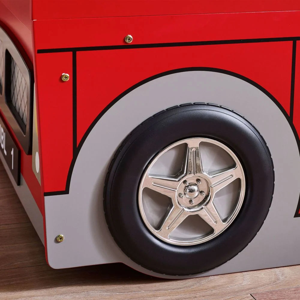 Bond Street London Bus Wooden Bunk Bed - Red