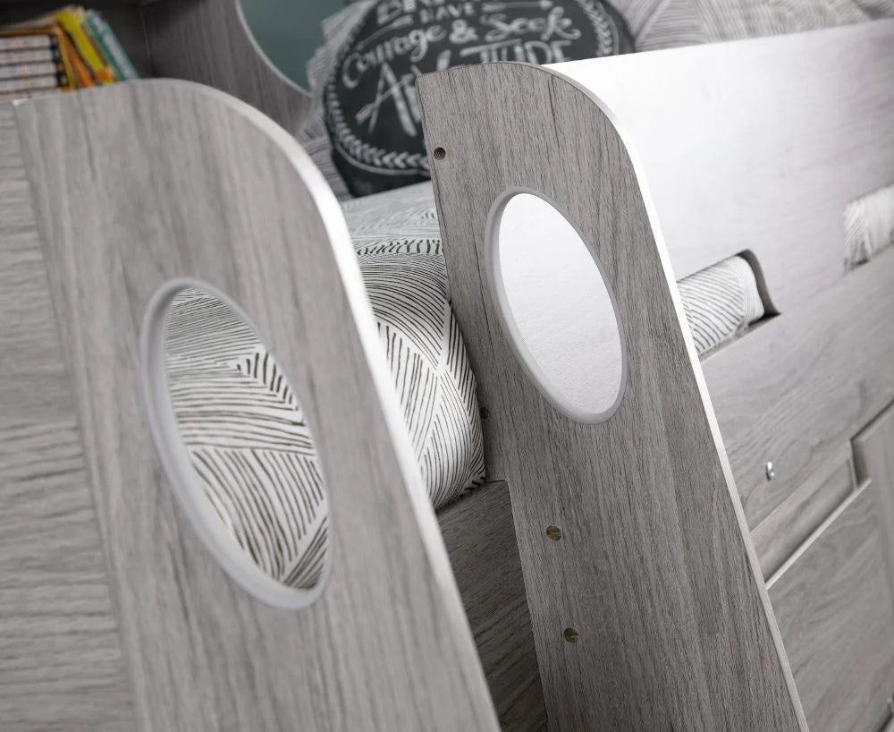 Jupiter Mid Sleeper Bed – Grey Oak