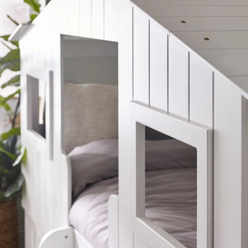 Acorn Treehouse Midsleeper & Storage Unit - White
