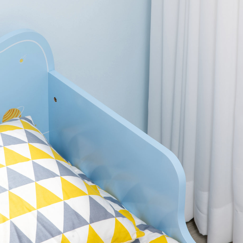 Low Kids Bed Frame with Space Headboard