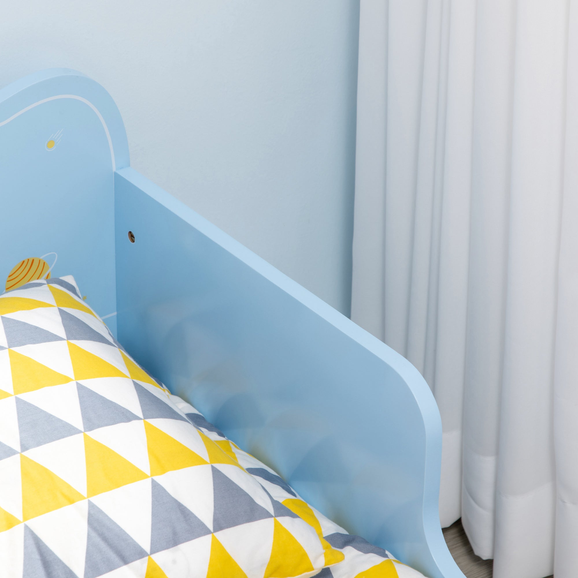 Low Kids Bed Frame with Space Headboard