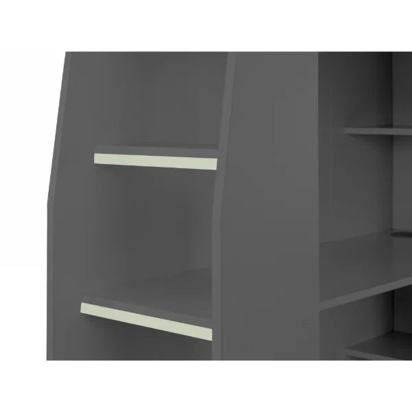 Nebula Gaming High Sleeper Bed With Desk - Anthracite