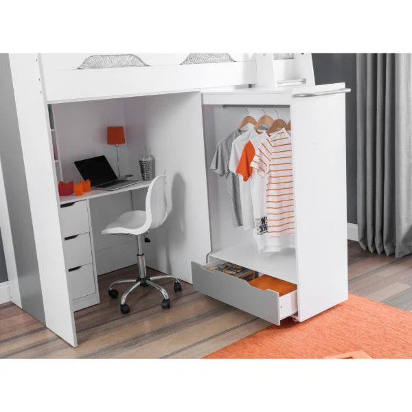Lyra High Sleeper Bed – White