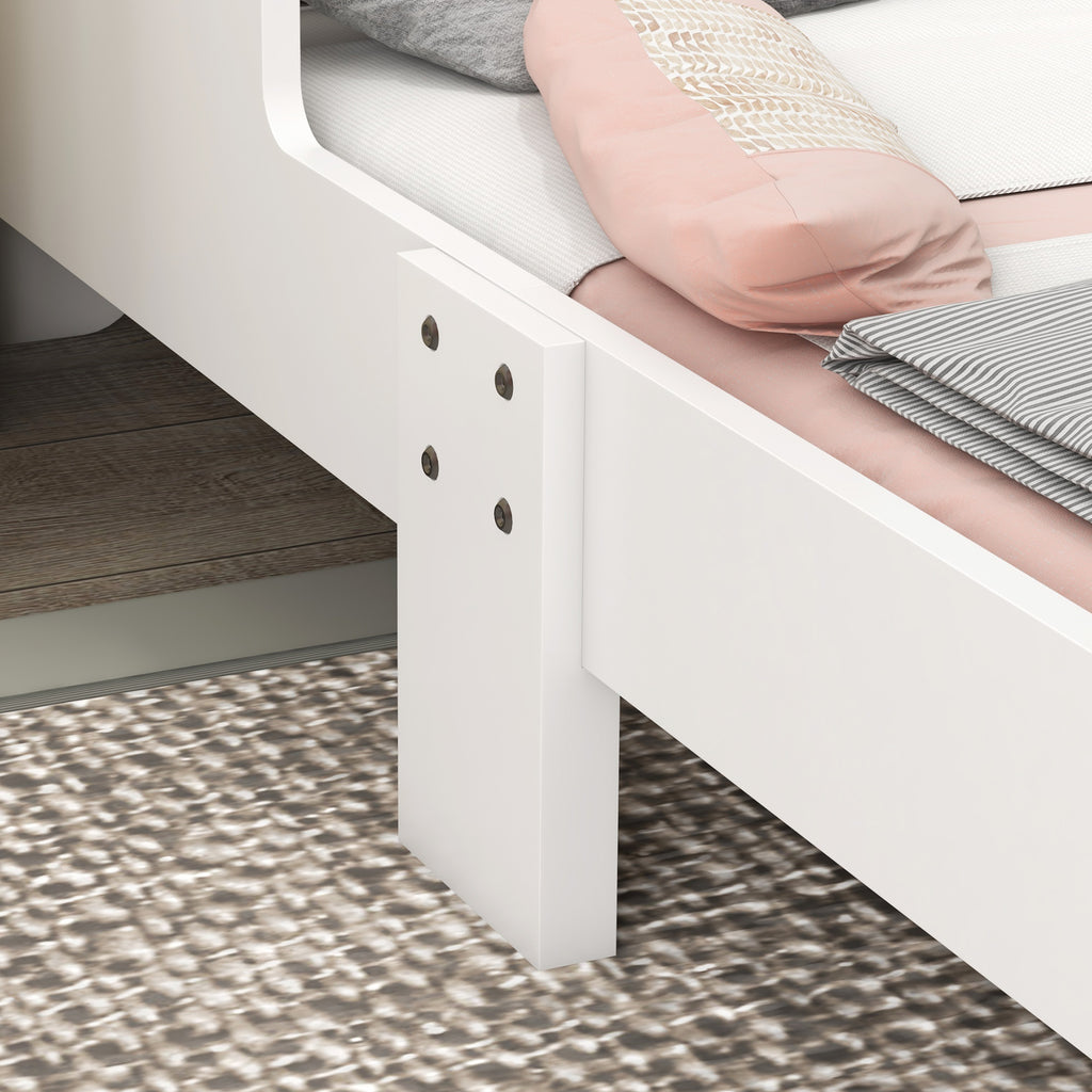 Low Kids Bed Frame with White Unicorn Headboard