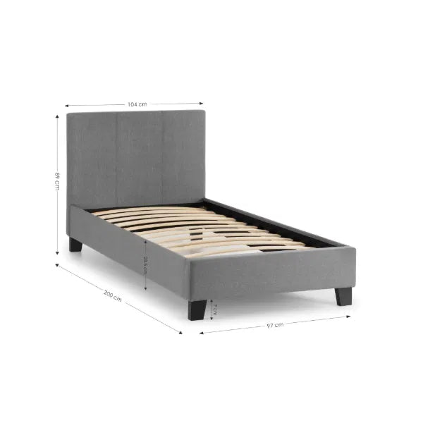 Shoreditch 3ft Single Bed - Light Grey