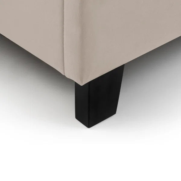 Chelsea 3ft Single Velvet Bed Frame – Soft Beige