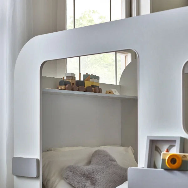 Tourer Caravan Bed - Vapor Grey And White