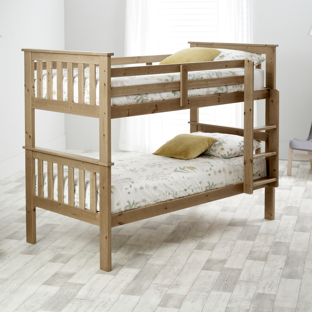 Pine Wooden Bunk Bed - 3ft Single | Carra