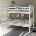 White Wooden Bunk Bed - 3ft Single | Carra