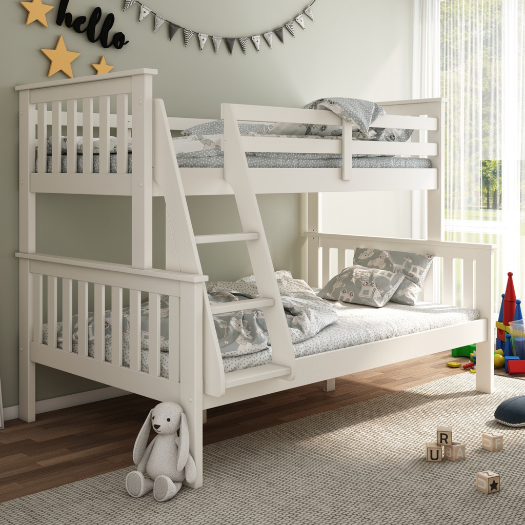 Carra White Triple Sleeper Bunk Bed