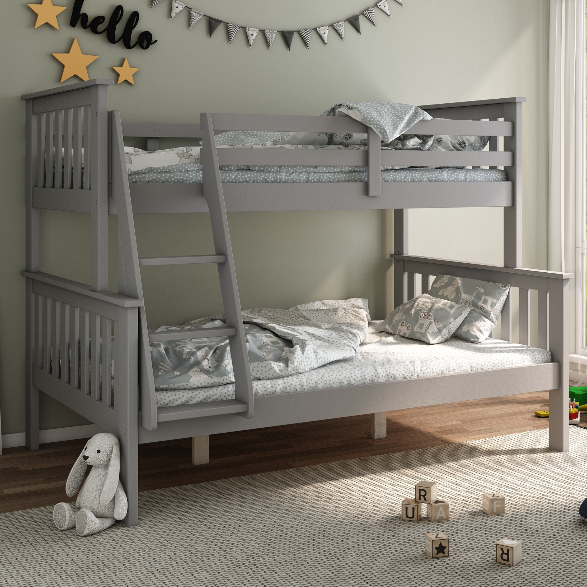 Carra Grey Triple Sleeper Bunk Bed