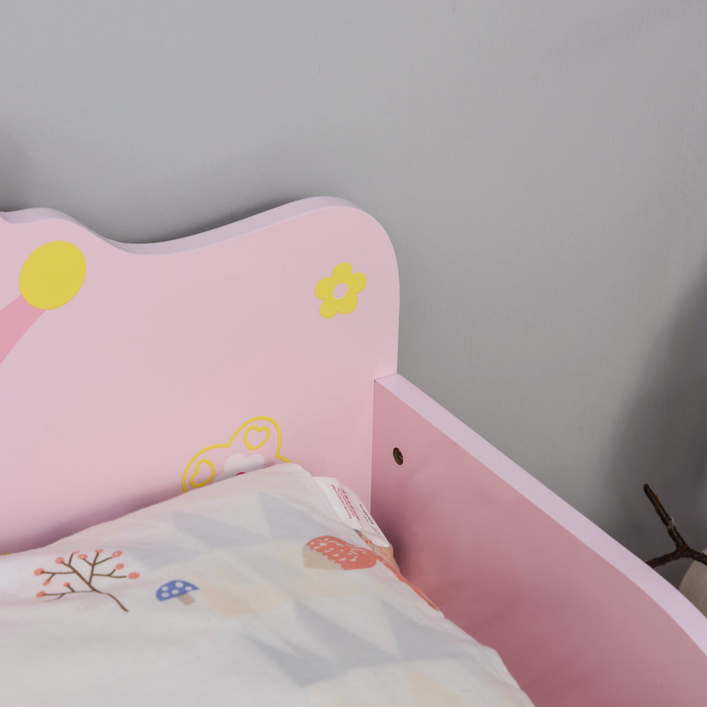 Low Kids Bed Frame with Princess Crown Headboard