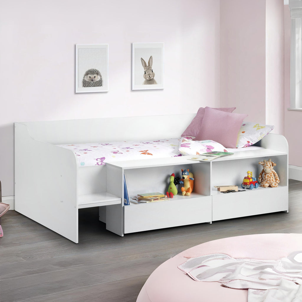 Luna 3ft Single Low Sleeper - Pure White