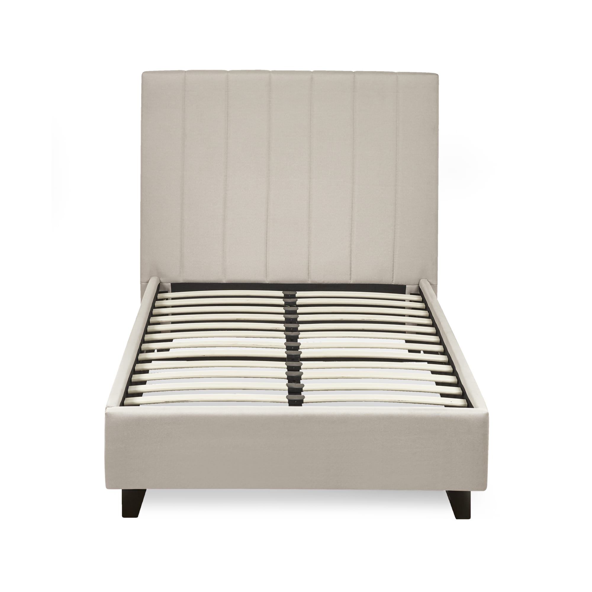 Aylen Oatmeal Linen Upholstered 90cm Single Bed Frame