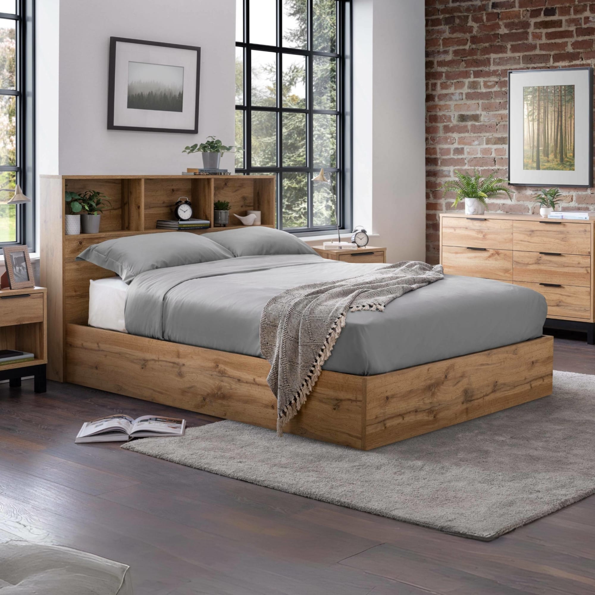 Bali Ottoman Storage 90cm Single Bed - Light Oak