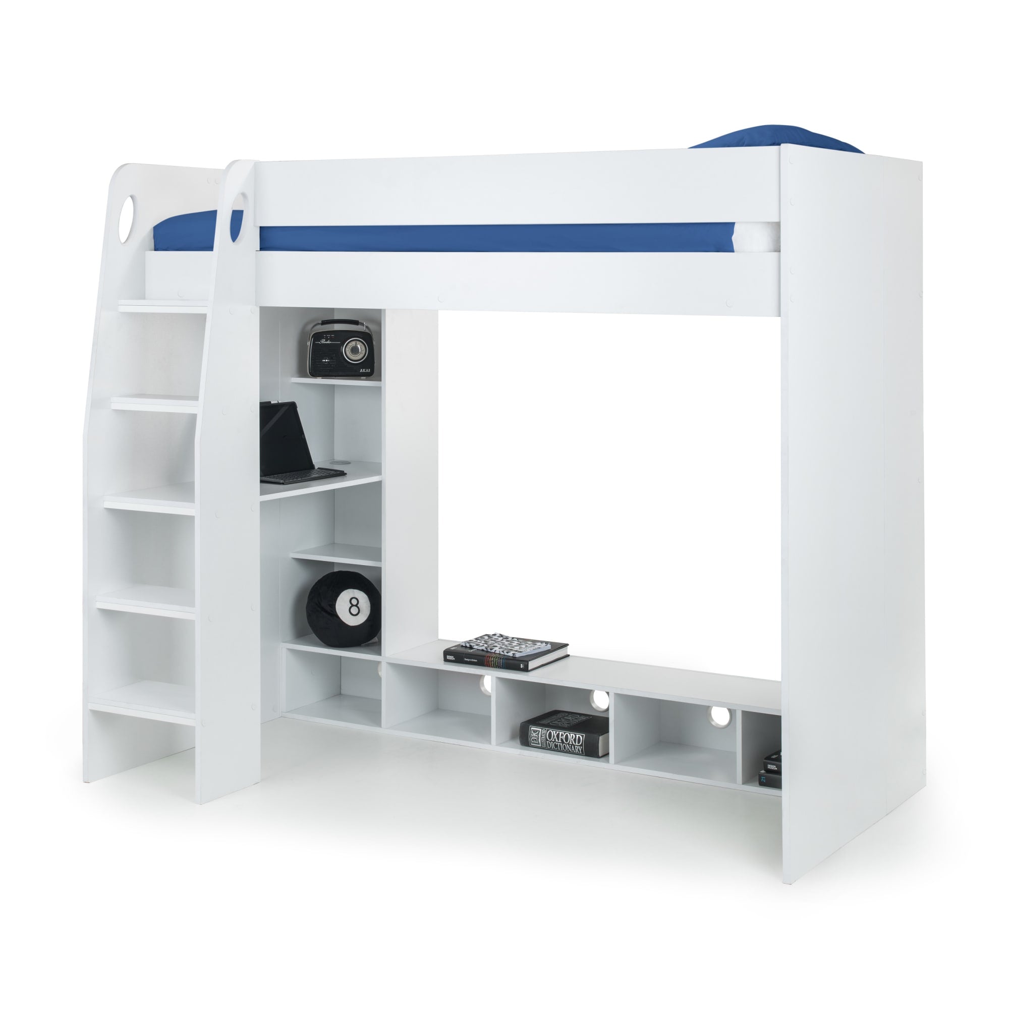 Nebula Gaming Bed With Desk - White