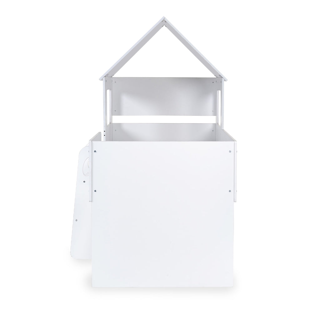 Maple 90cm Single House Mid Sleeper Bed – White