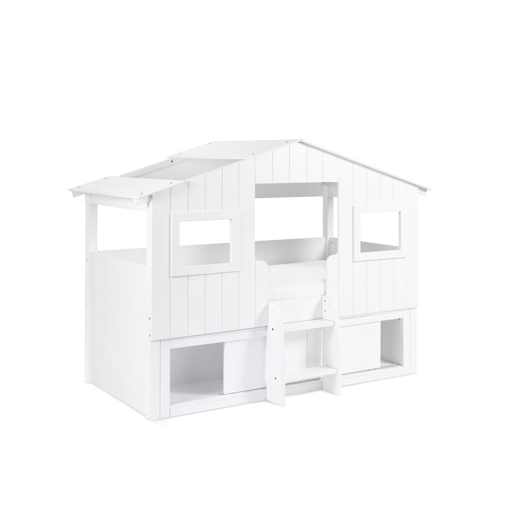 Acorn Treehouse Midsleeper & Storage Unit - White