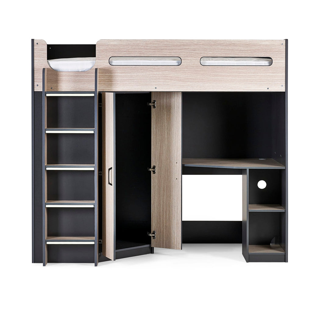 Hercules High Sleeper - Woodgrain & Anthracite