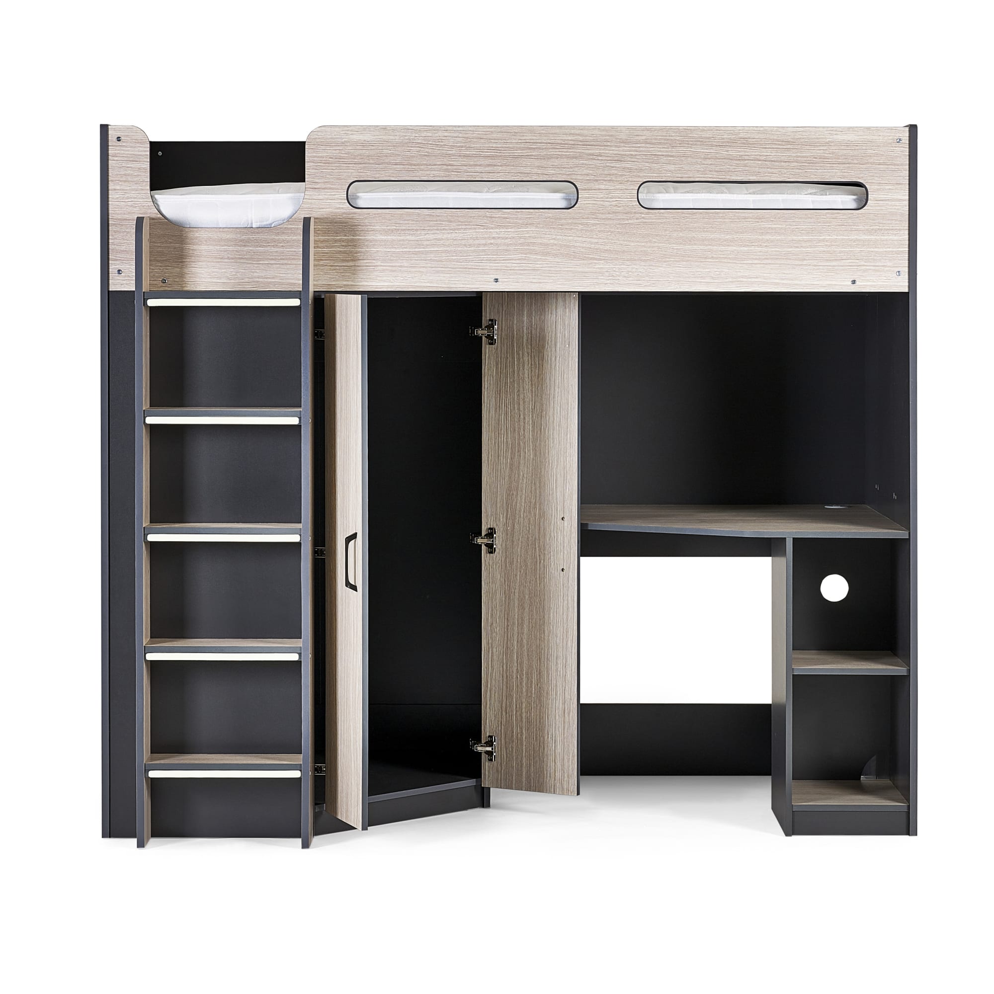 Hercules High Sleeper - Woodgrain & Anthracite