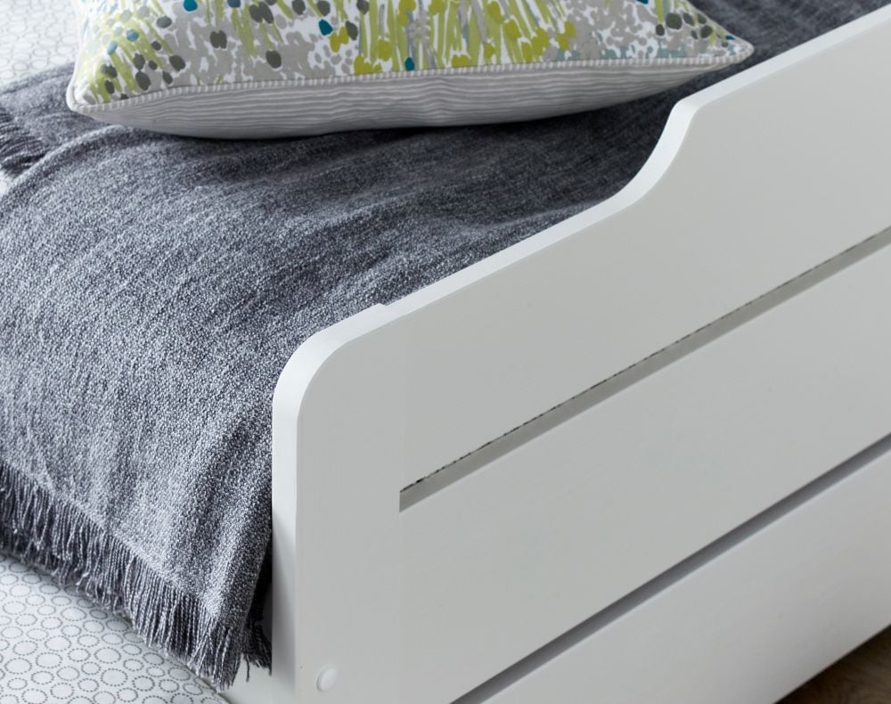 White Wooden Day Bed with Guest Bed Trundle - 3ft Single | Copella