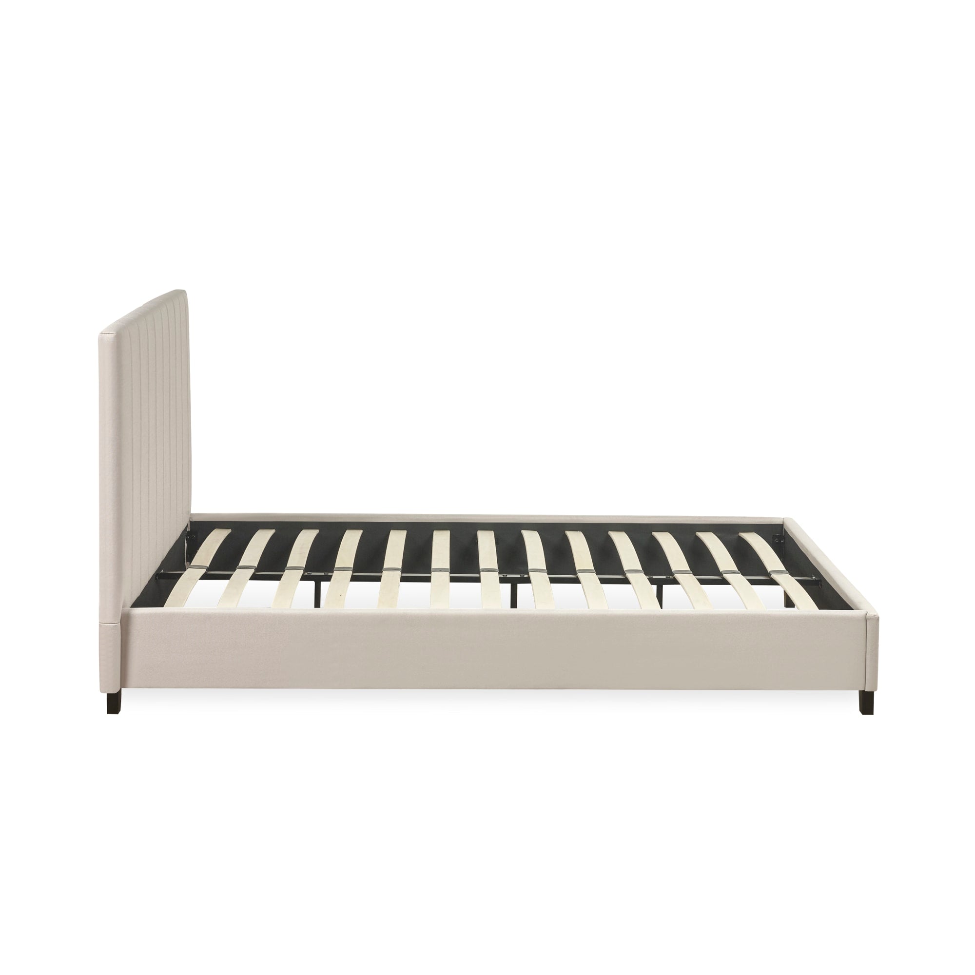 Aylen Oatmeal Linen Upholstered 120cm Small Double Bed Frame