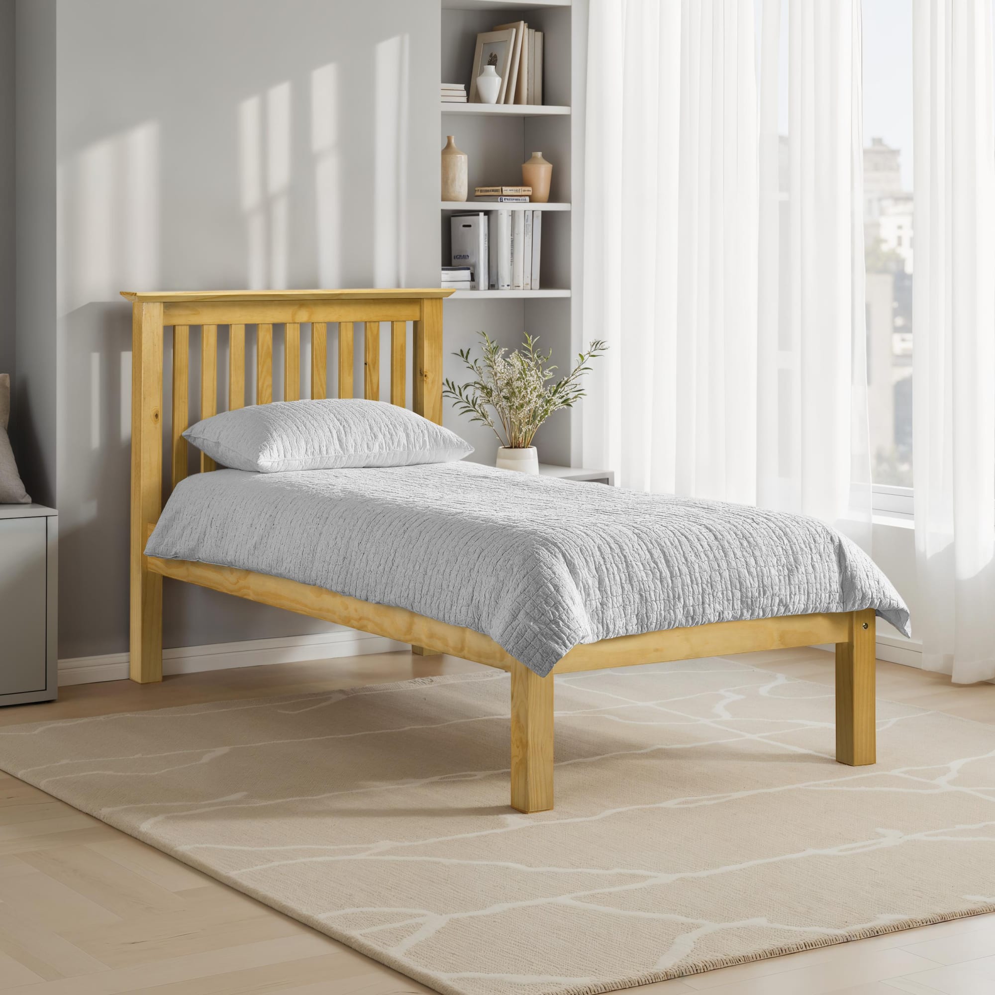Barcelona Pine Low Footend 90cm Single Bed