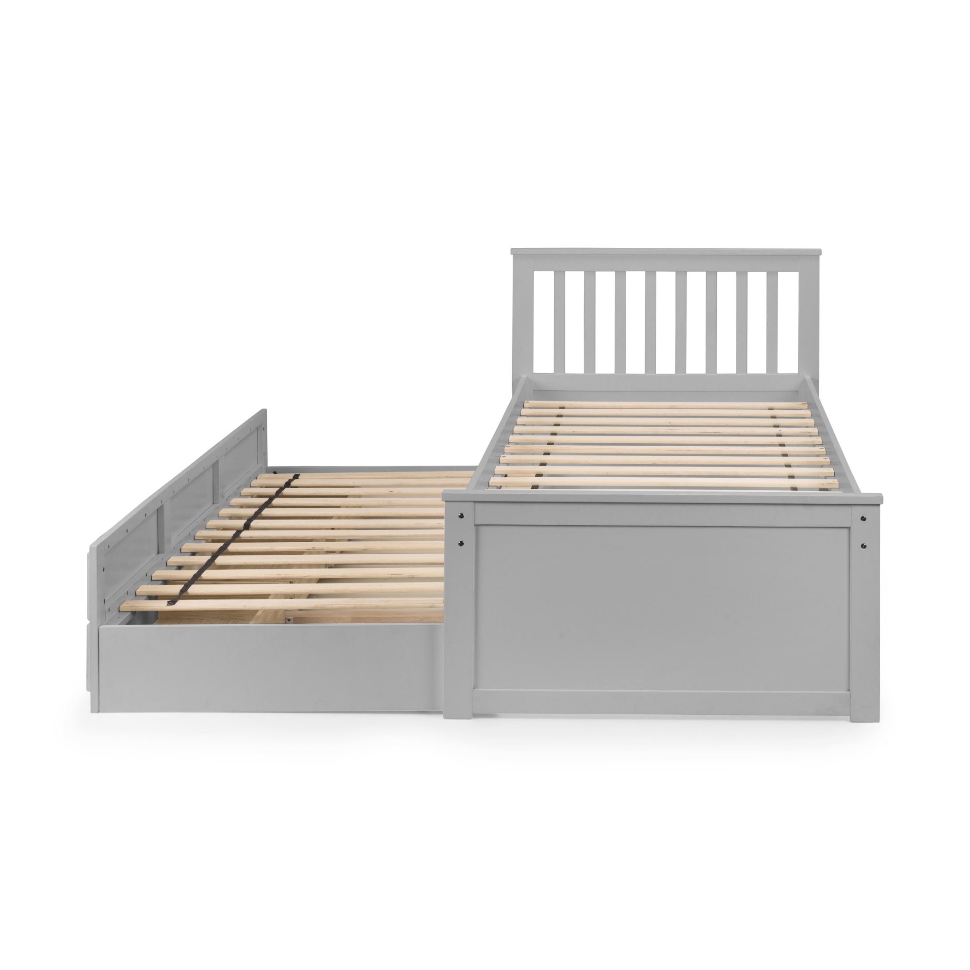 Zara 3ft Single Wooden Guest Bed Frame – Light Grey