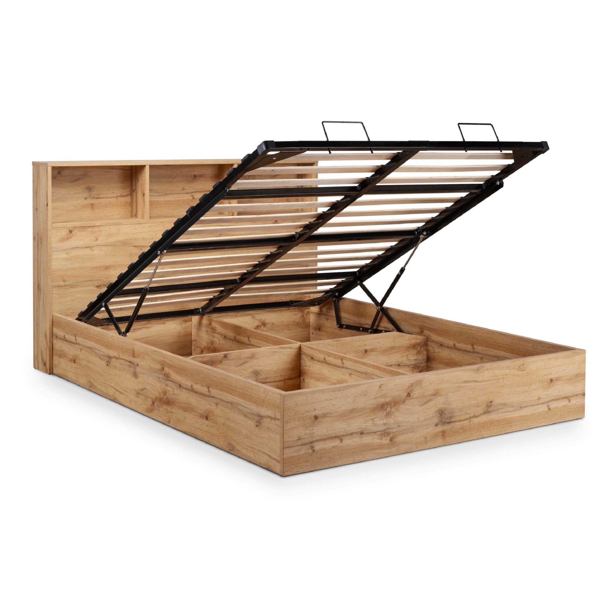 Bali Ottoman Storage 90cm Single Bed - Light Oak