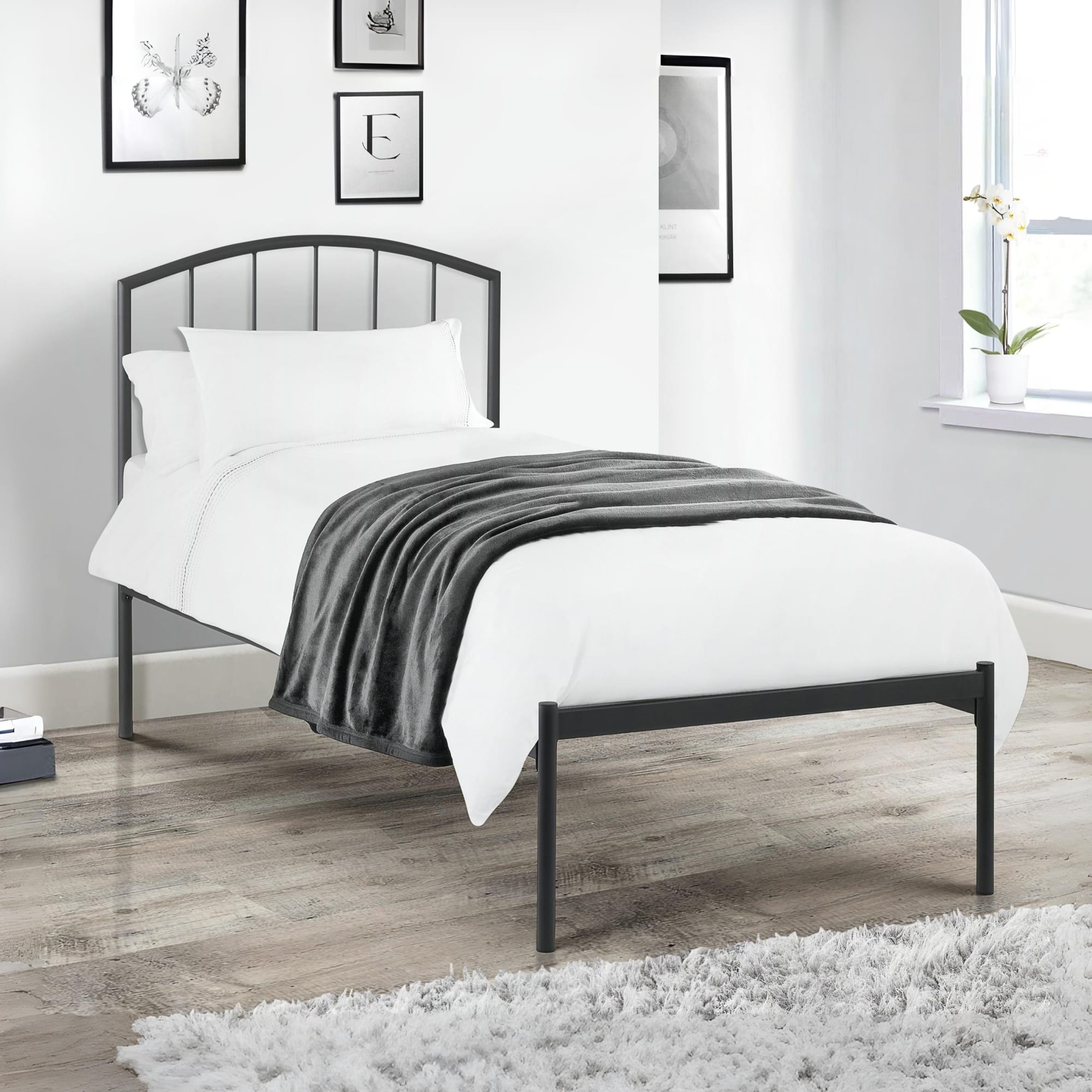Ruby 3ft Single Bed - Anthracite