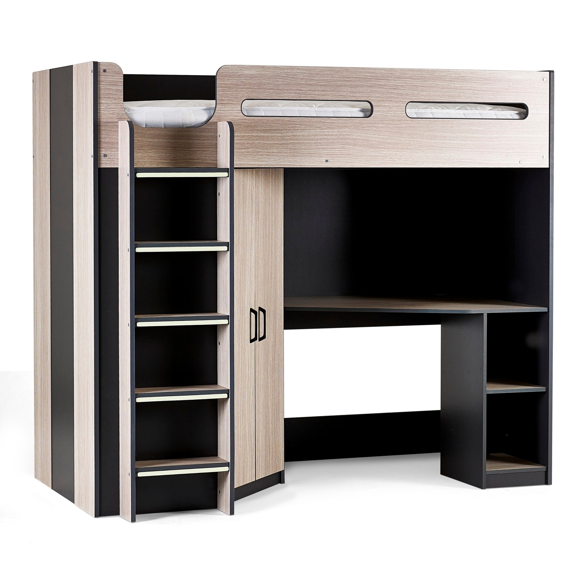Hercules High Sleeper - Woodgrain & Anthracite